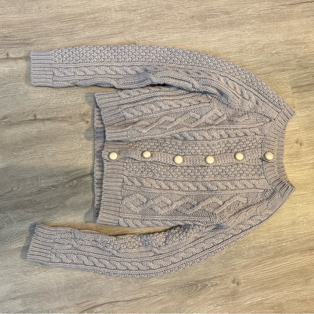 Forever 21 Women's Cable Knit Sweater - Gray